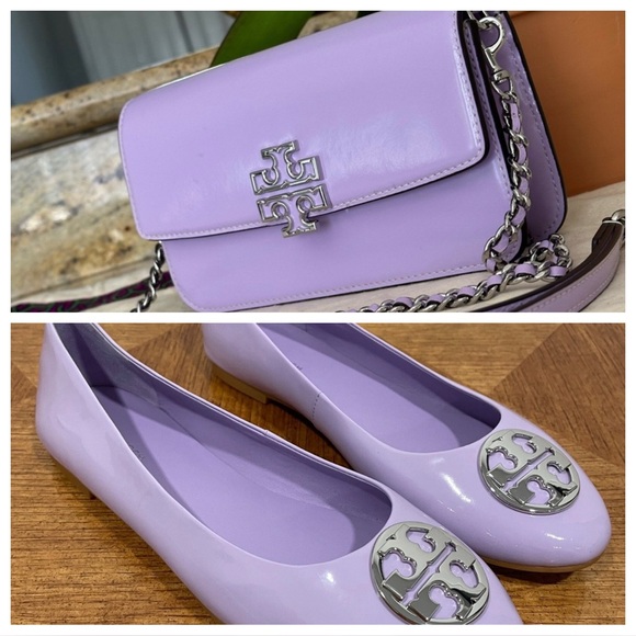 Tory Burch Handbags - New Tory Burch Light Purple Bag and Flats Set Size 8